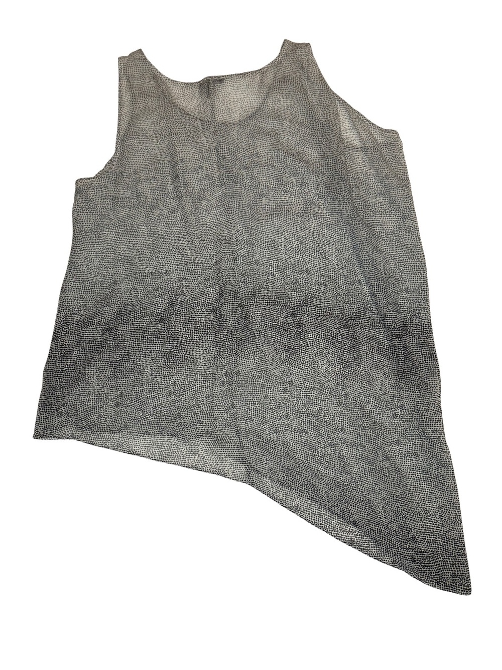 Eileen Fisher Asymmetric Hem Sheer Silk Tank Top XL - Picture 2 of 7